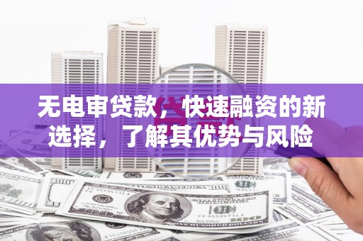 普陀无电审贷款，快速融资的新选择，了解其优势与风险
