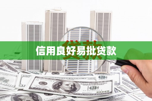 普陀信用良好易批贷款