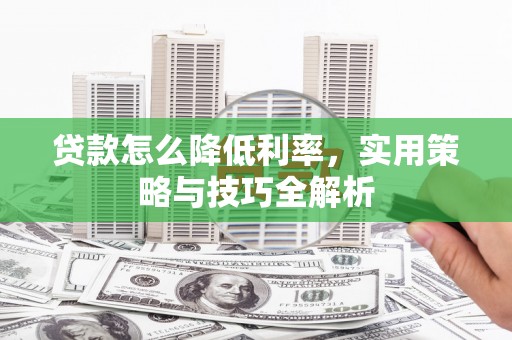 普陀贷款怎么降低利率，实用策略与技巧全解析