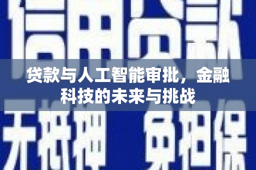 普陀贷款与人工智能审批，金融科技的未来与挑战