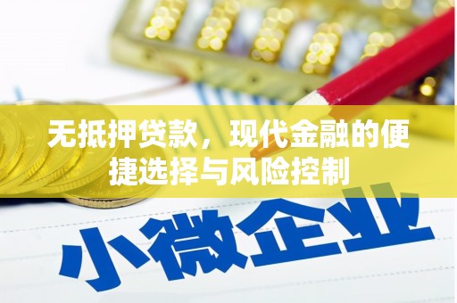 普陀无抵押贷款，现代金融的便捷选择与风险控制