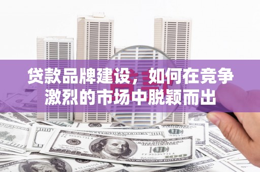 普陀贷款品牌建设，如何在竞争激烈的市场中脱颖而出