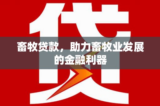 普陀畜牧贷款，助力畜牧业发展的金融利器