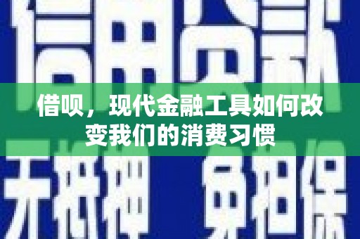 普陀借呗，现代金融工具如何改变我们的消费习惯