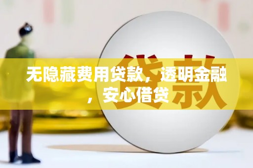普陀无隐藏费用贷款，透明金融，安心借贷