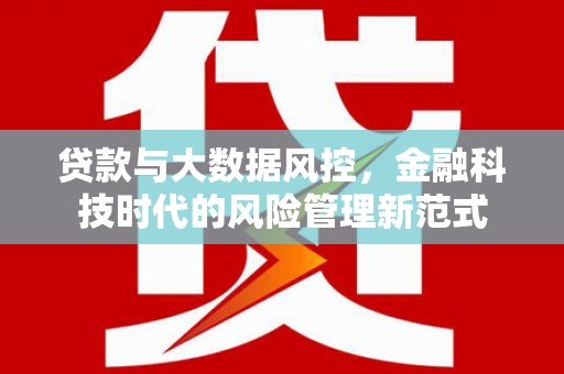 普陀贷款与大数据风控，金融科技时代的风险管理新范式