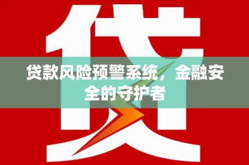 普陀贷款风险预警系统，金融安全的守护者