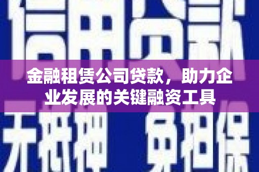 普陀金融租赁公司贷款，助力企业发展的关键融资工具