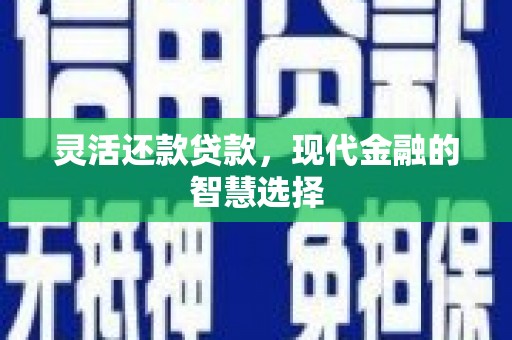 普陀灵活还款贷款，现代金融的智慧选择