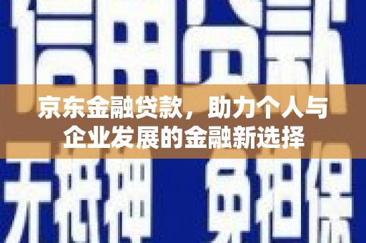 普陀京东金融贷款，助力个人与企业发展的金融新选择
