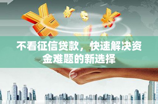 普陀不看征信贷款，快速解决资金难题的新选择