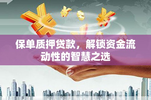 普陀保单质押贷款，解锁资金流动性的智慧之选