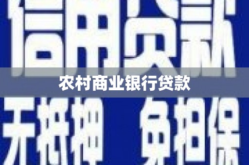 普陀农村商业银行贷款