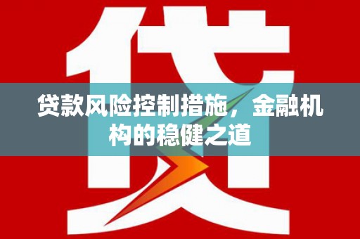普陀贷款风险控制措施，金融机构的稳健之道