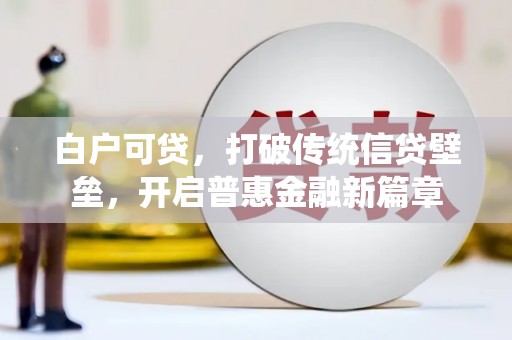 普陀白户可贷，打破传统信贷壁垒，开启普惠金融新篇章